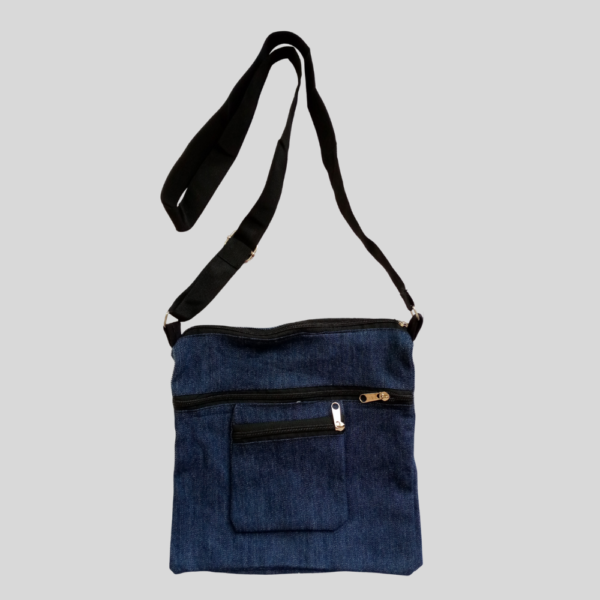 Handa Bag, Denim Blue, Jeans cloth, Washable, Size: 10 x 10 inches