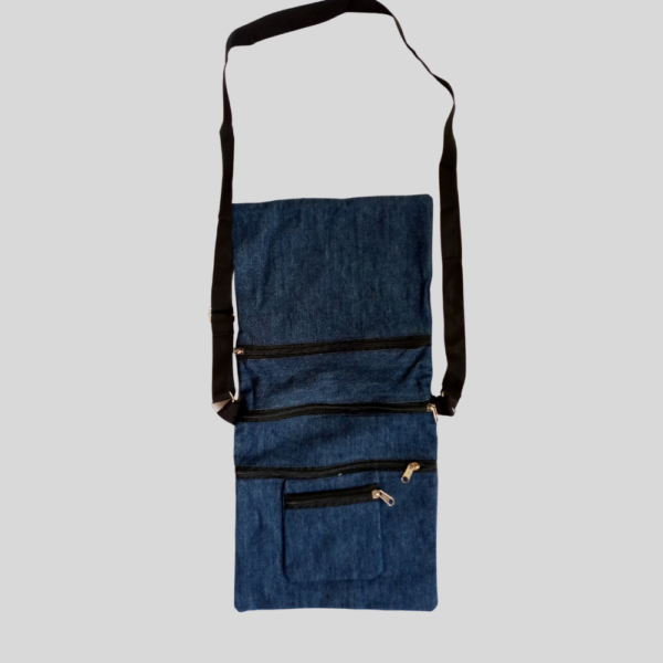 Handa Bag, Denim Blue, Jeans cloth, Washable, Size: 10 x 10 inches